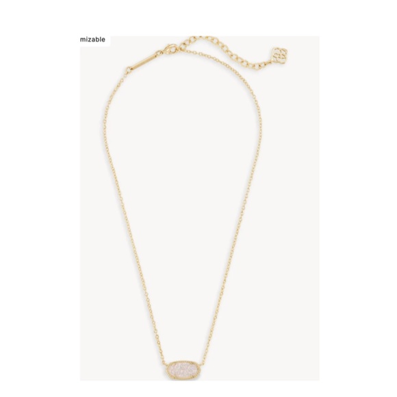 Elisa Gold Pendant Necklace in Iridescent Drusy - Picture 5 of 5